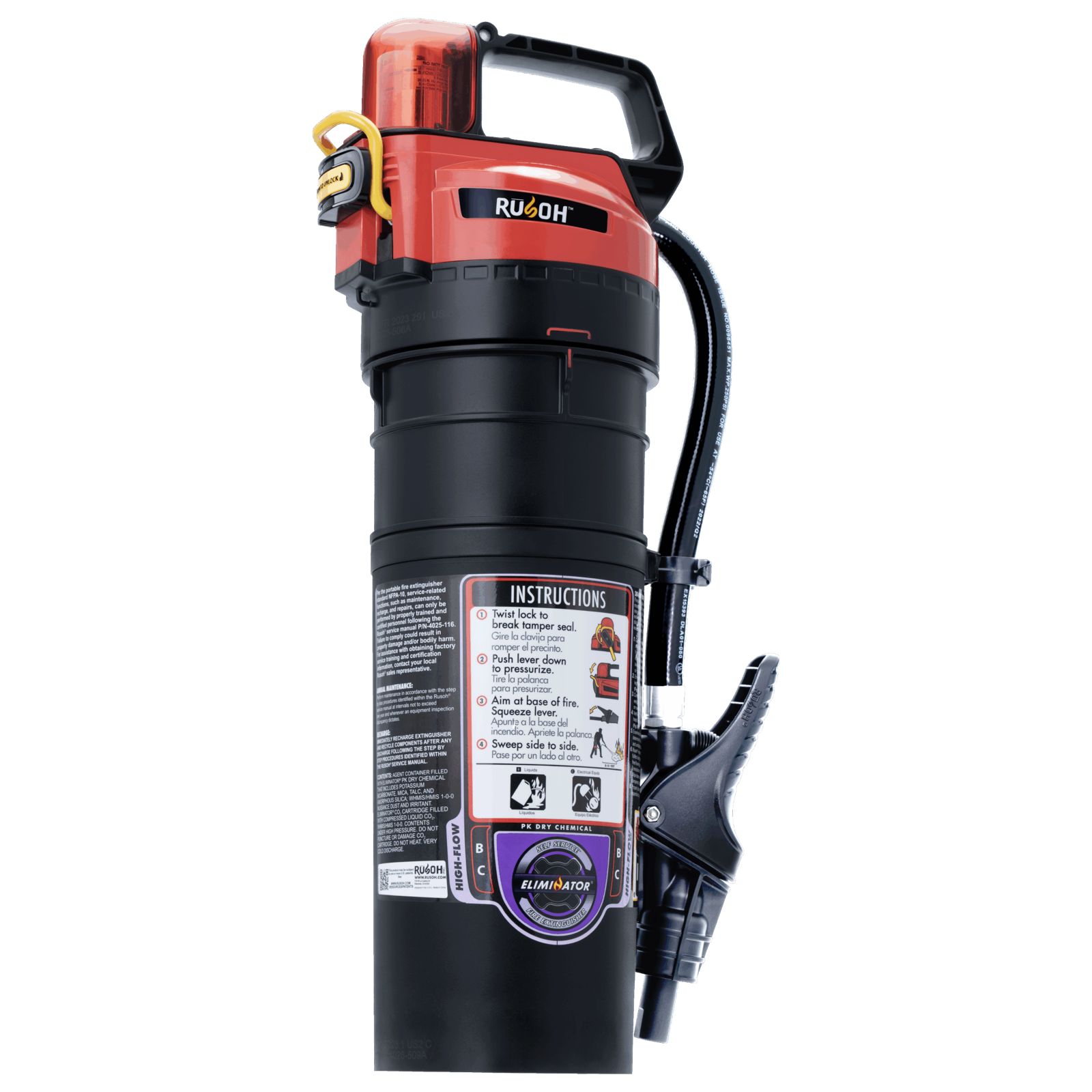 The RUSOH® ELIMINATOR® 10 lb PK High Flow Fire Extinguisher